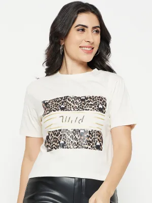 Madame Off-White Top Weekend Style Adjustable drawstring
