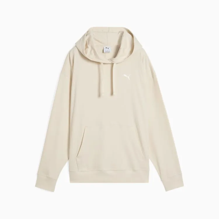 Youth Style product competitive edge Puma Women's Essentials Elevated Ribbed Cream Hoodie