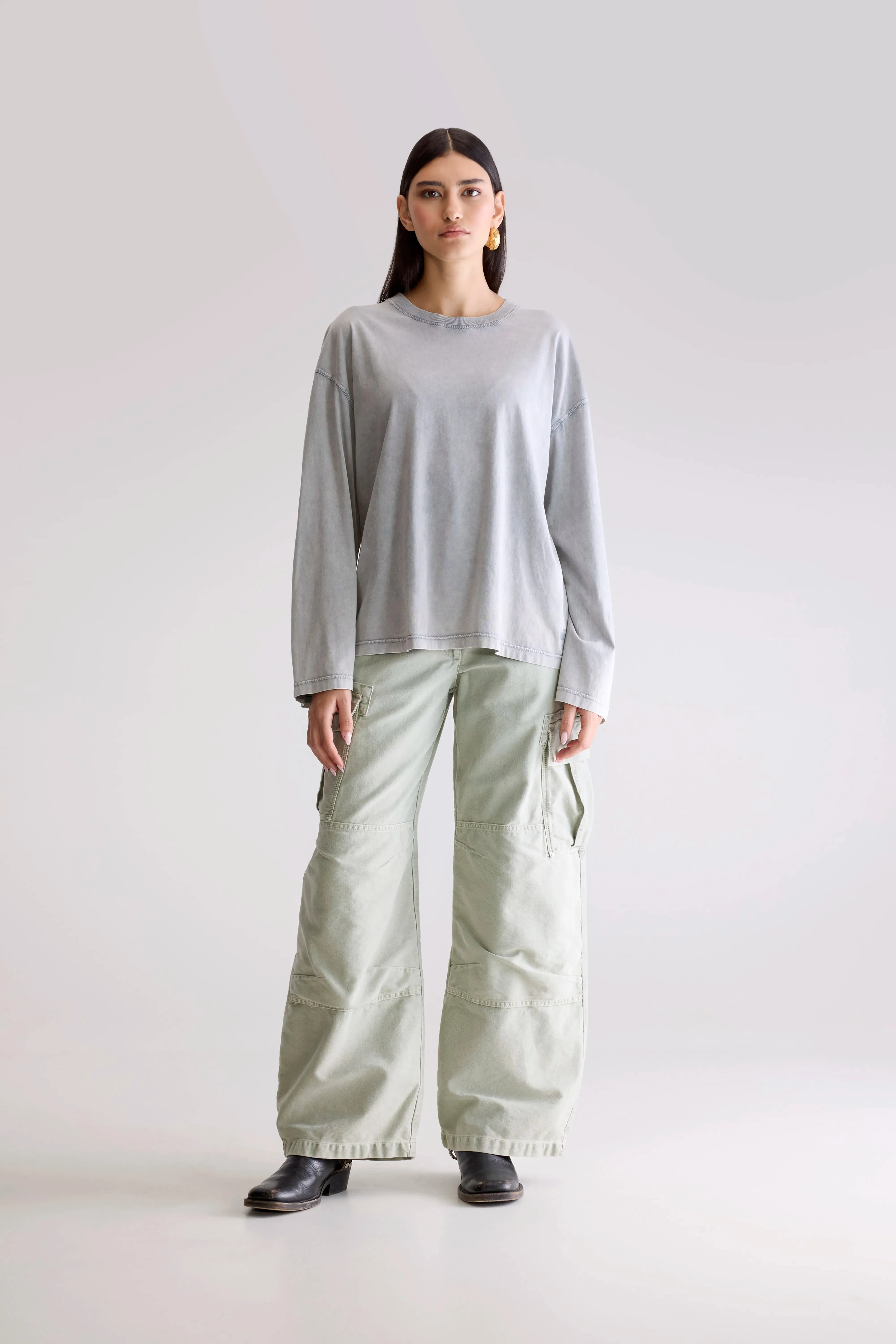 Fandy long sleeve t-shirt (252 / W / IRON) Sustainable Packaging