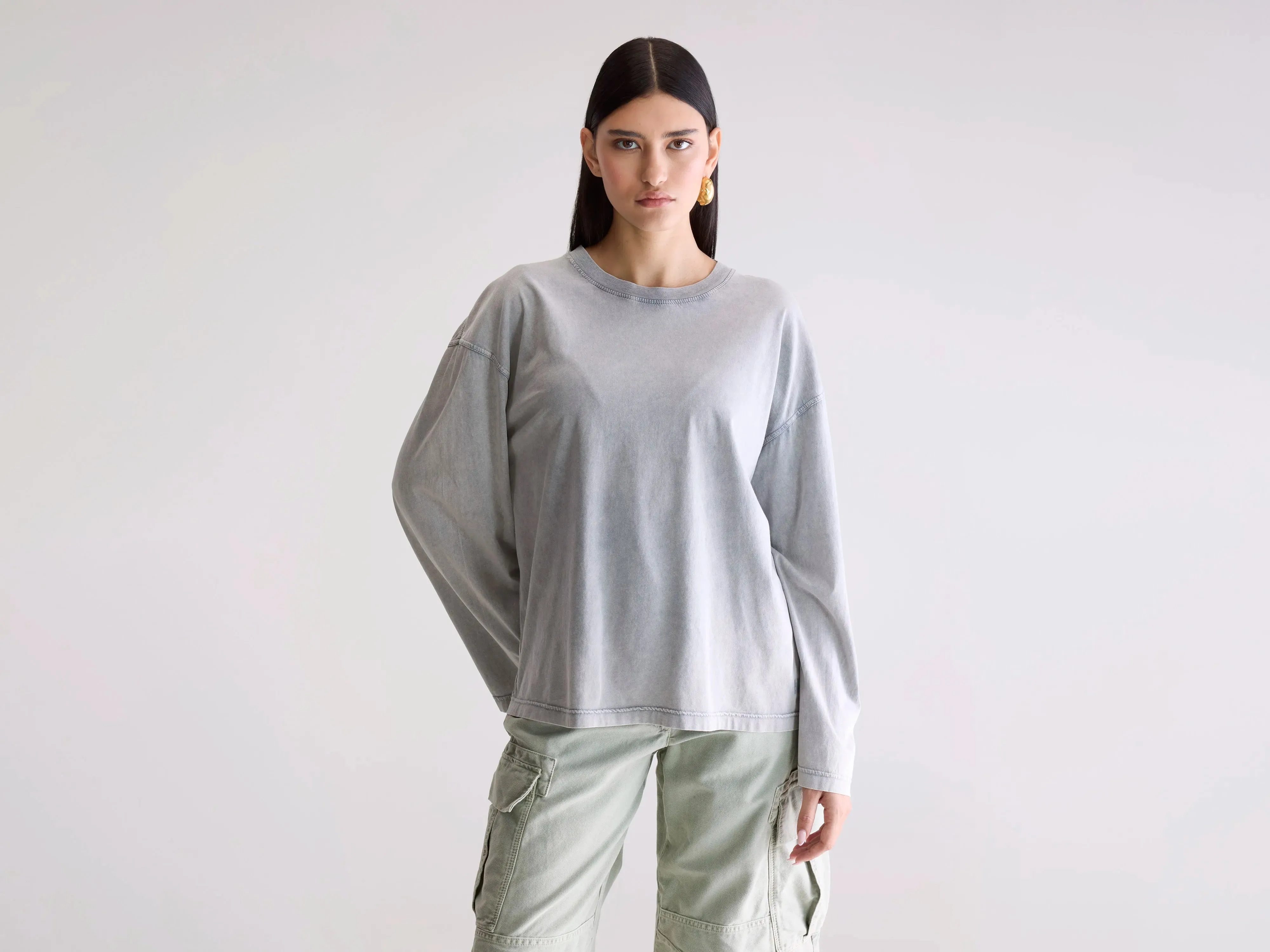 Fandy long sleeve t-shirt (252 / W / IRON) discount offer