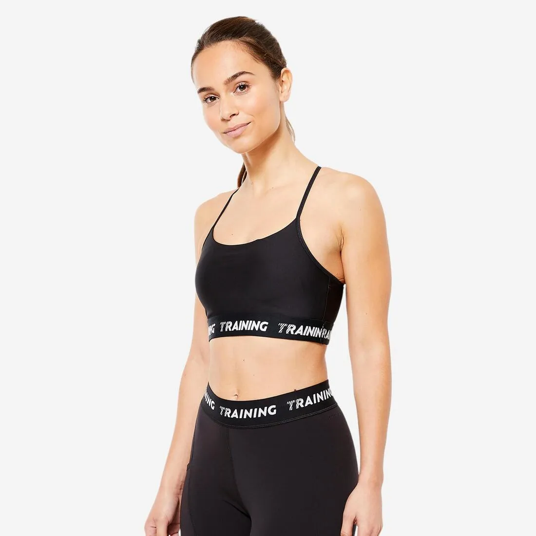 Sujetador-Top Mujer Tirantes Finos Cruzados Sujeci??n Ligera Adjustable Fabric Lightweight Lingerie