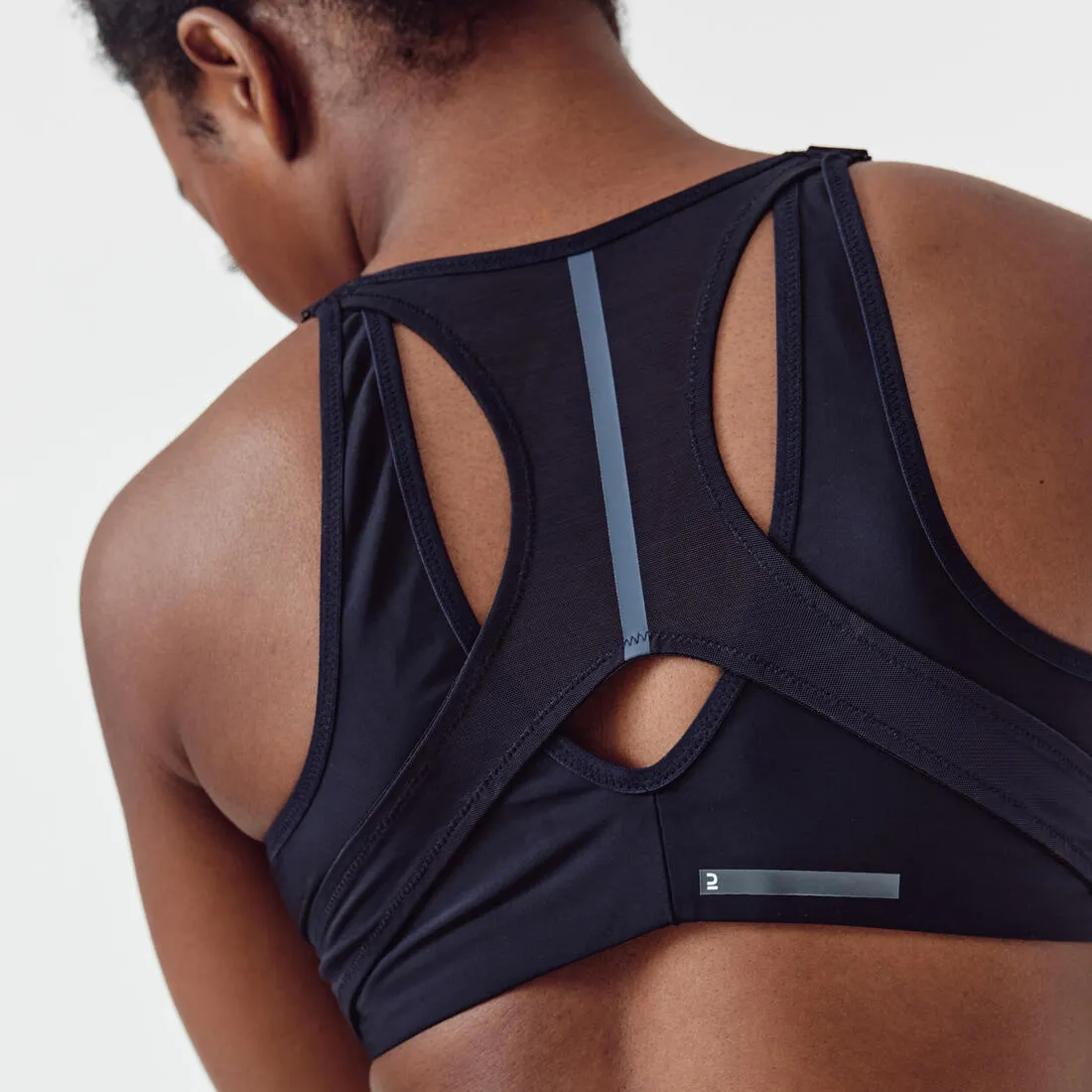Warm-up windproof Sujetador Mujer Negro Cremallera Sujeci??n Doble
