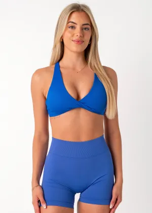 TWIST BRA - COBALT Versatile Wear Cool-down
