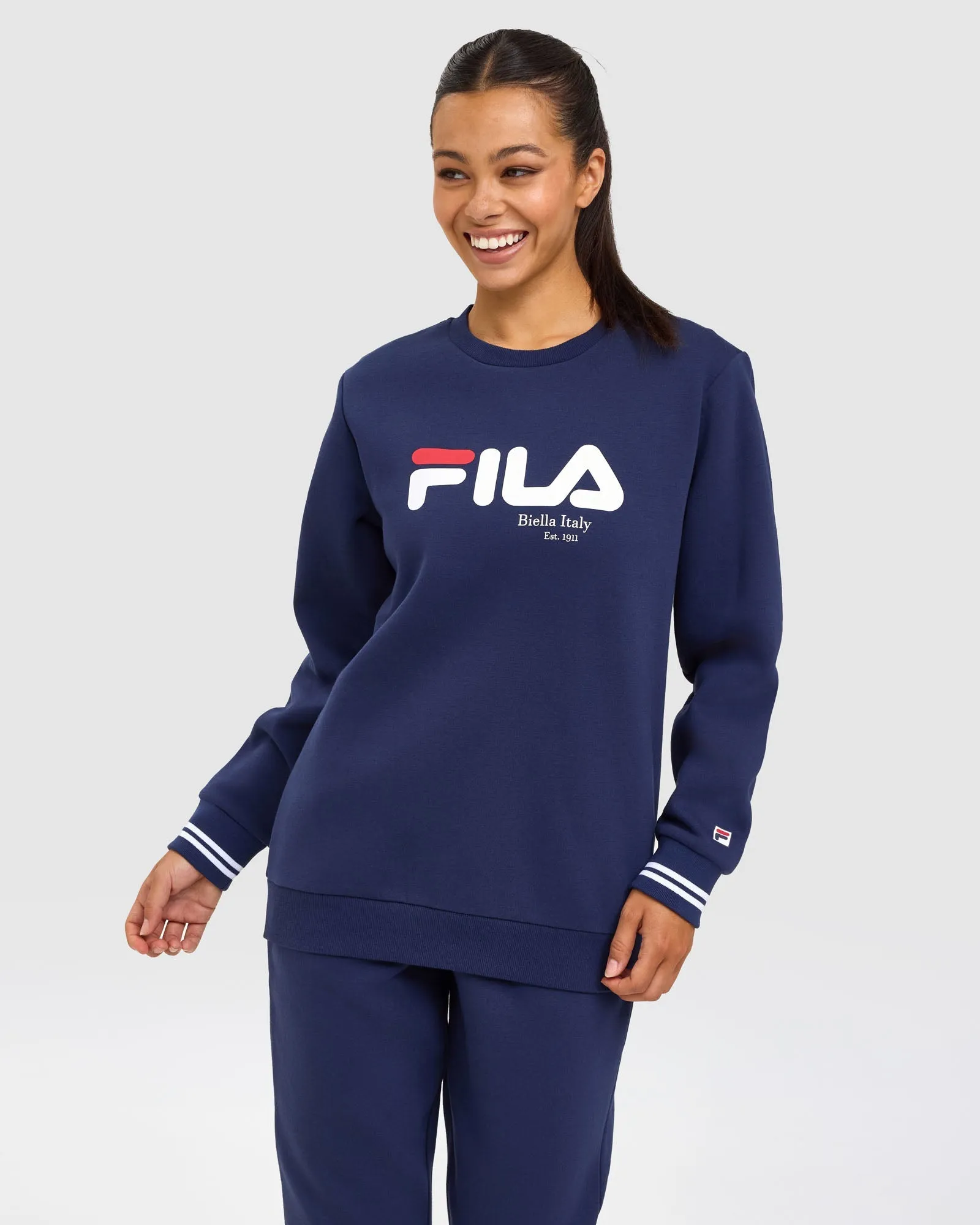 suitable for workouts Fila Unisex Florence Navy Sweatshirt