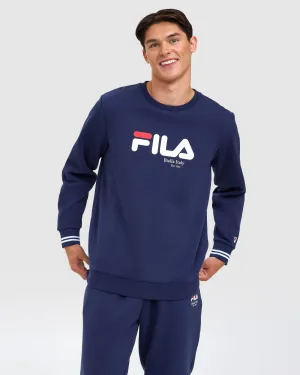 Stylish Layer Fresh Sporty Fila Unisex Florence Navy Sweatshirt