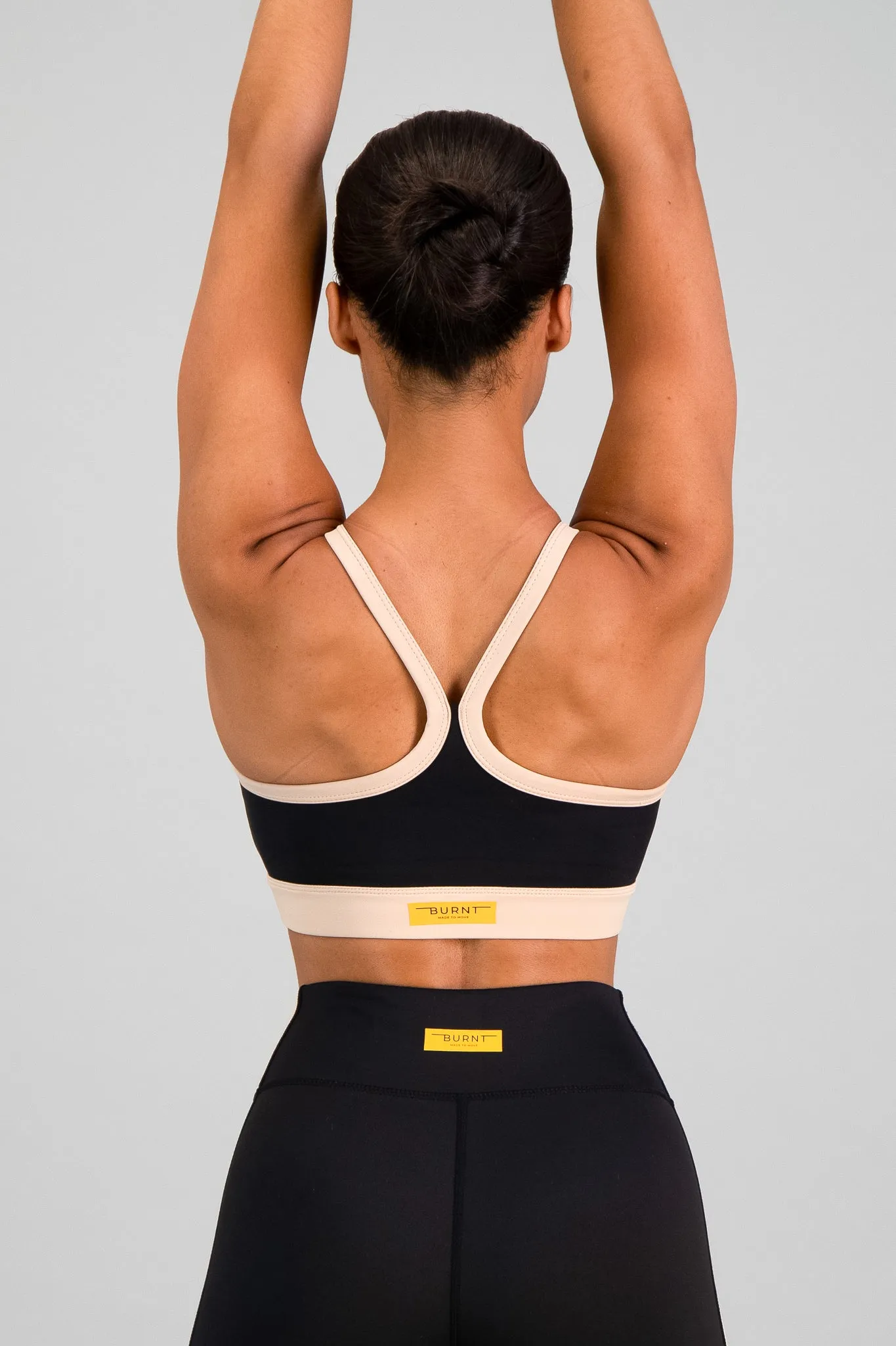 Orange sports apparel Cotton fitness wear Motion Cali Sports Bra