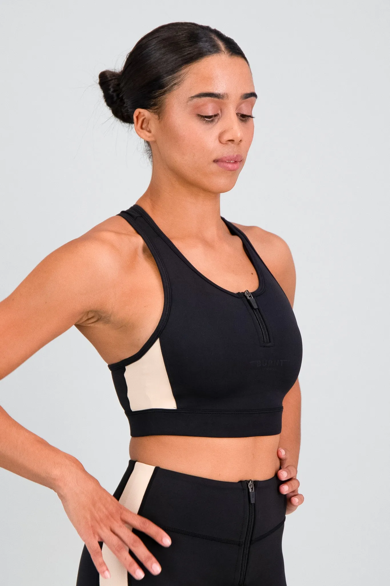 Drawstring closure seams Motion Sports Bra
