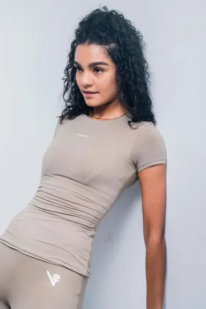 Khaki Aspire Short Sleeve Tee Lounge Gear