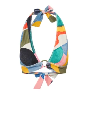 Erin Top In Carta Colorblock Texture UPF Rated Fabric Non Restrictive Framework