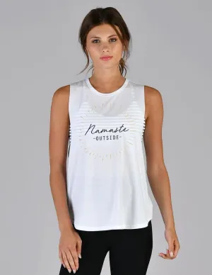 Glyder Namaste Outside Power Tank aerospace Contoured Hemline