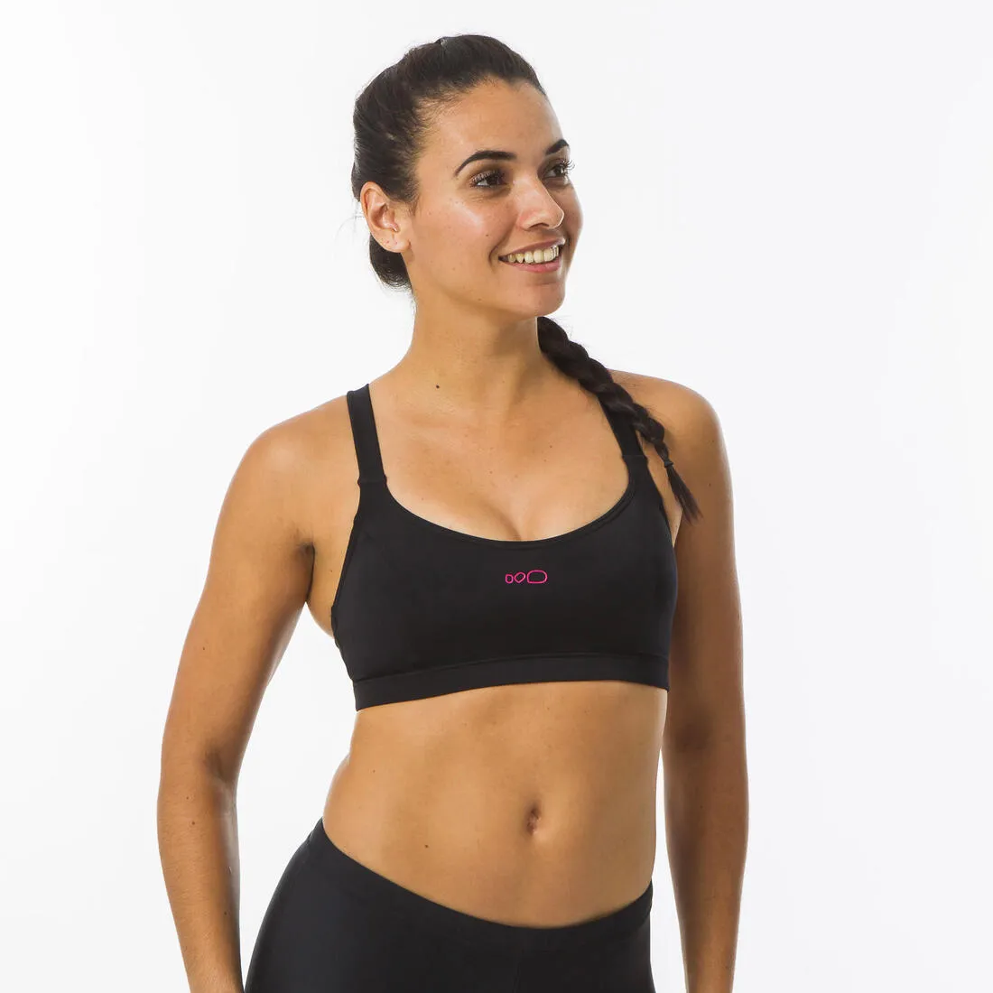 Top bikini Mujer nataci??n Vega 100 negro Durable Stitching Wrinkle Resistant Material