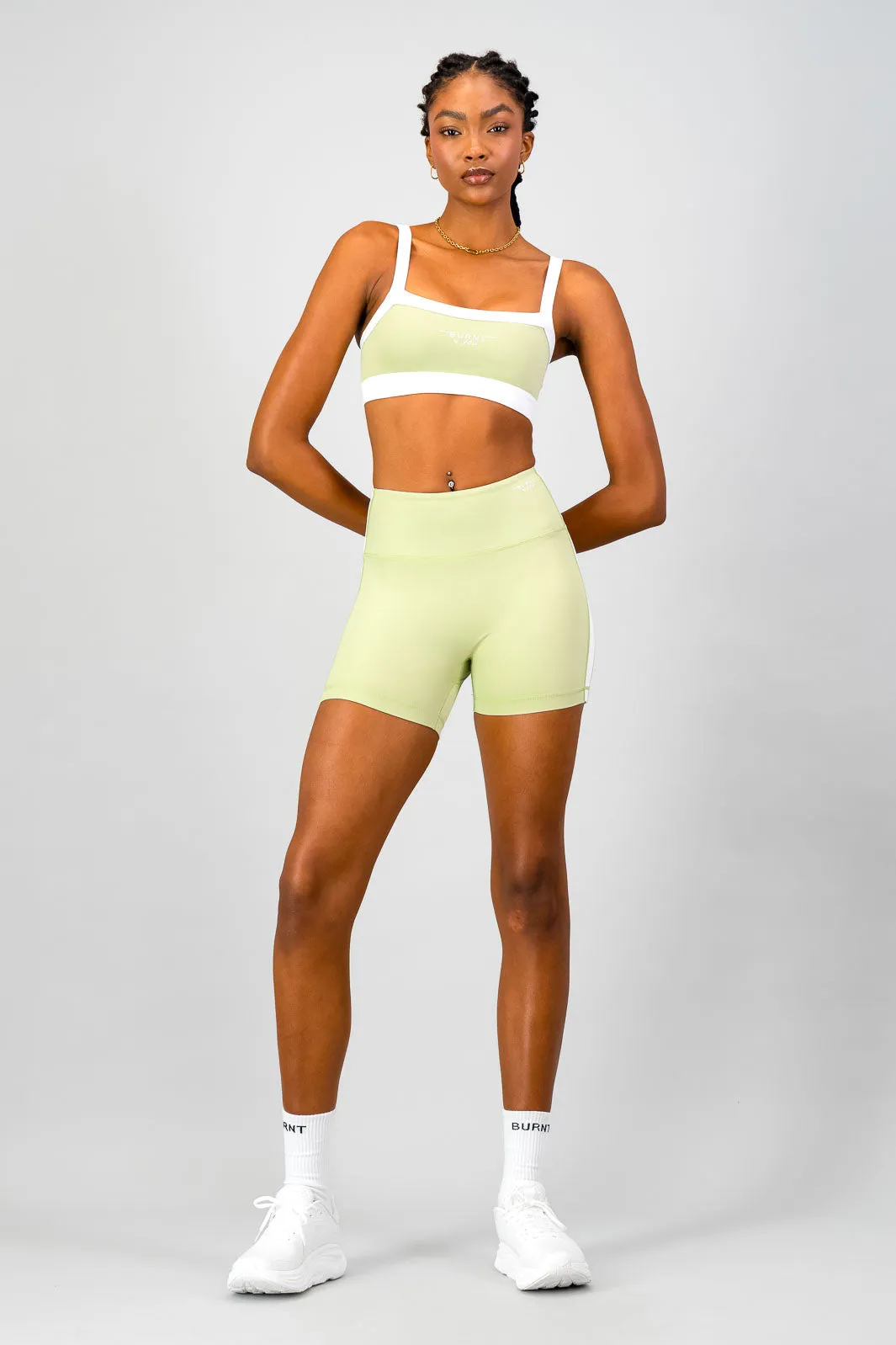 Burnt x You 4-Inch Inseam Short - Aloe first day of school Fitness Ready