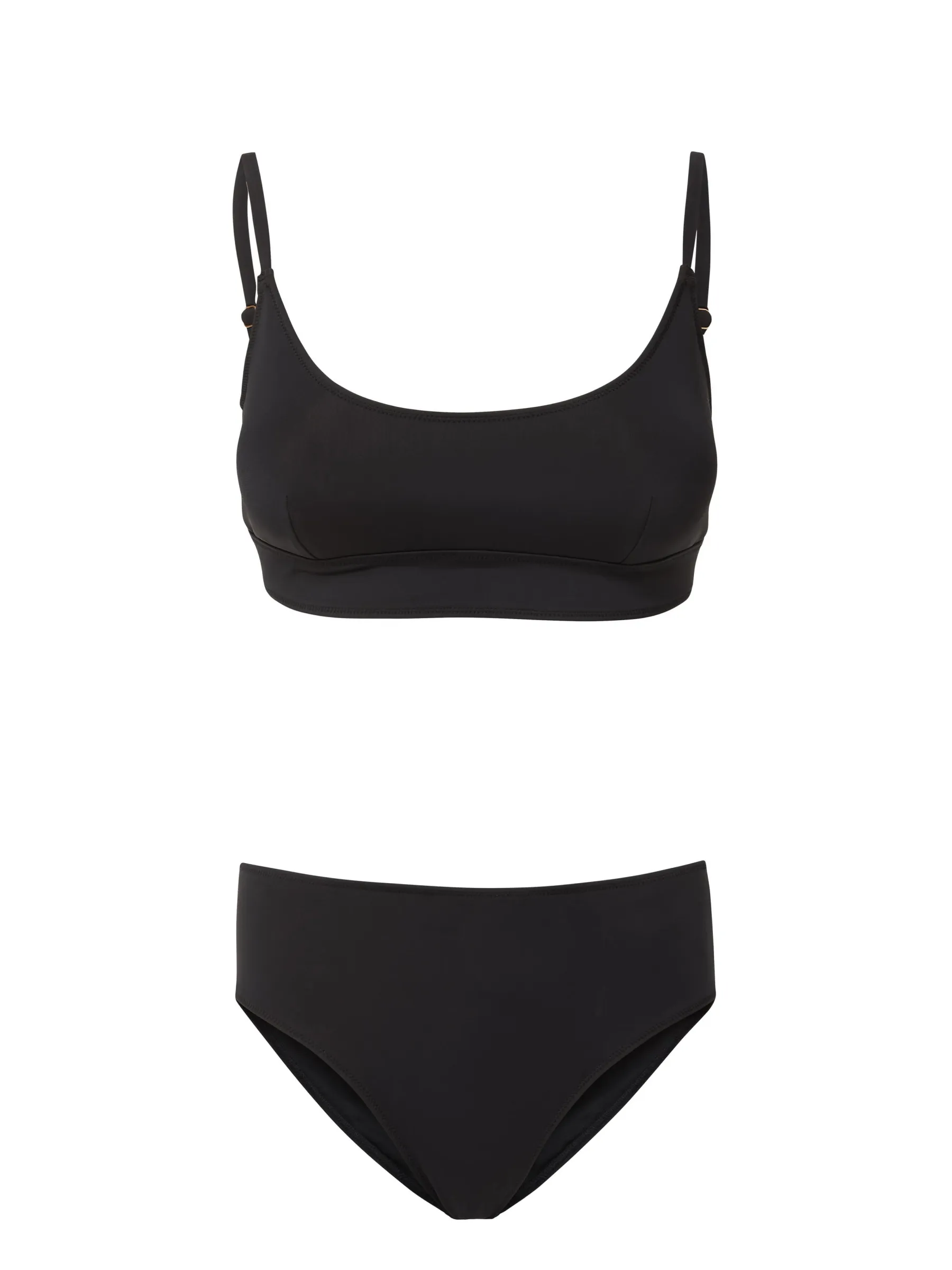 High Compression Support Removable Padding Erika Top   Classic Midrise Bottom in Black