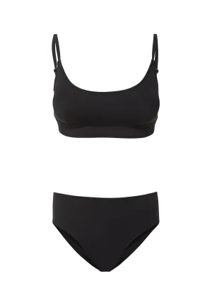 High Compression Support Removable Padding Erika Top   Classic Midrise Bottom in Black