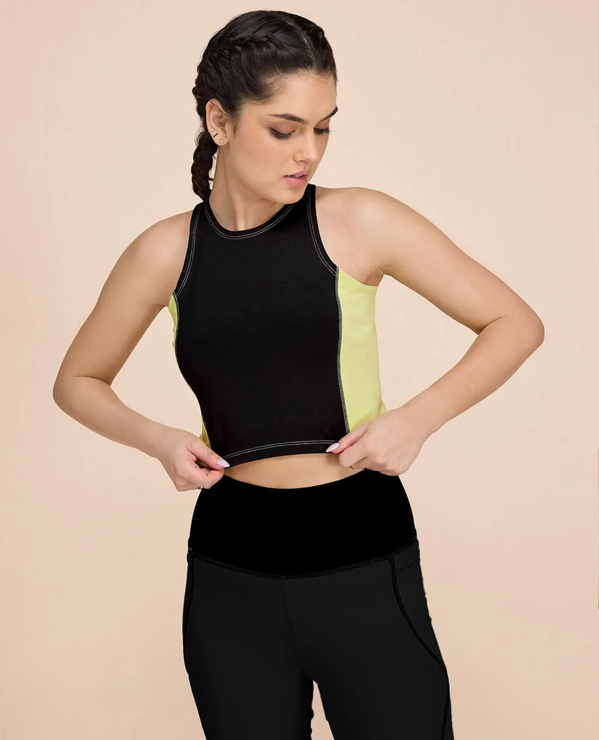 Active Freshness Dual Coloured Tank in Second SKN Fabric