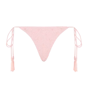Nixie Tropical Low Coverage Bikini Bottoms Pink Butter Soft Stretch Odor Resistant Treatment
