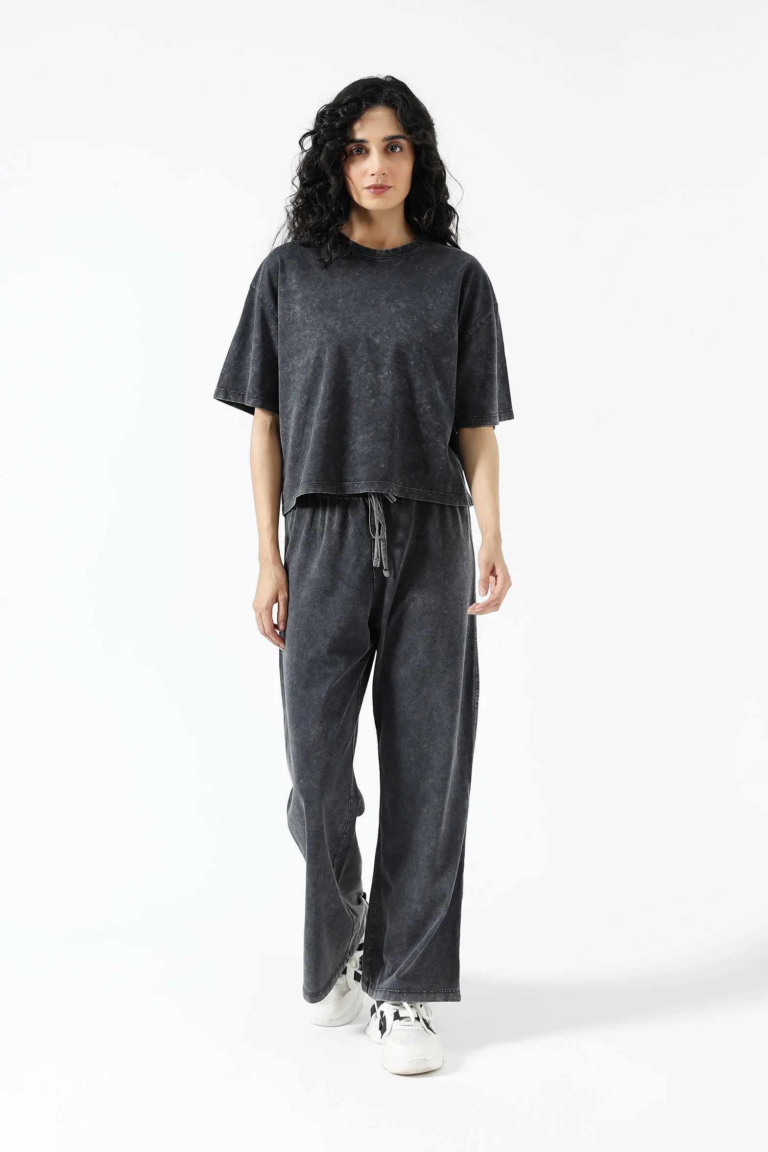 Plane Mood ACID WASHED BOXY FIT TEE