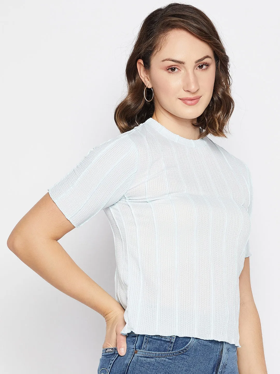 StaticResistant ShockAbsorbent Padding Madame Sky Cotton Striped Top