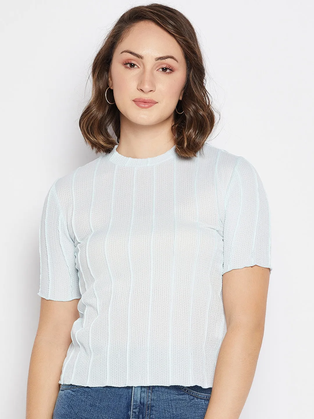 Madame Sky Cotton Striped Top Trendy Sweatpants
