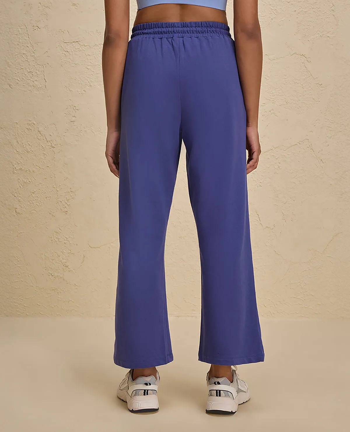 SmoothZipper All Use Nykd By Nykaa Summer Essential Comfort Cotton Terry Lounge Pants -NYLE606-Blue