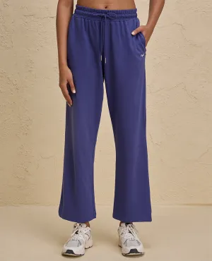 Nykd By Nykaa Summer Essential Comfort Cotton Terry Lounge Pants -NYLE606-Blue Smart Fit