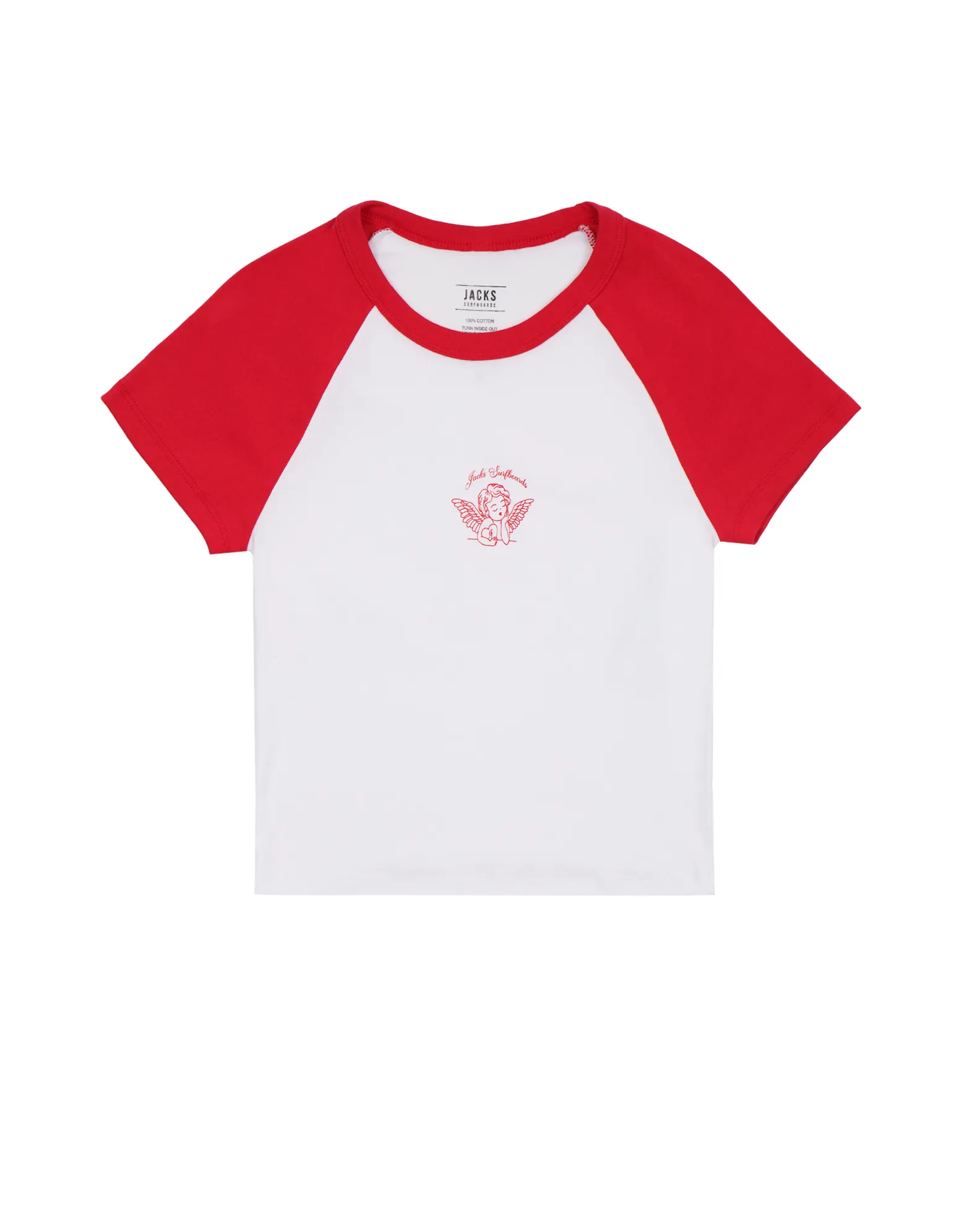 Women's Angel Baby Ribbed Tee outdoor concert Laser Cut Edges