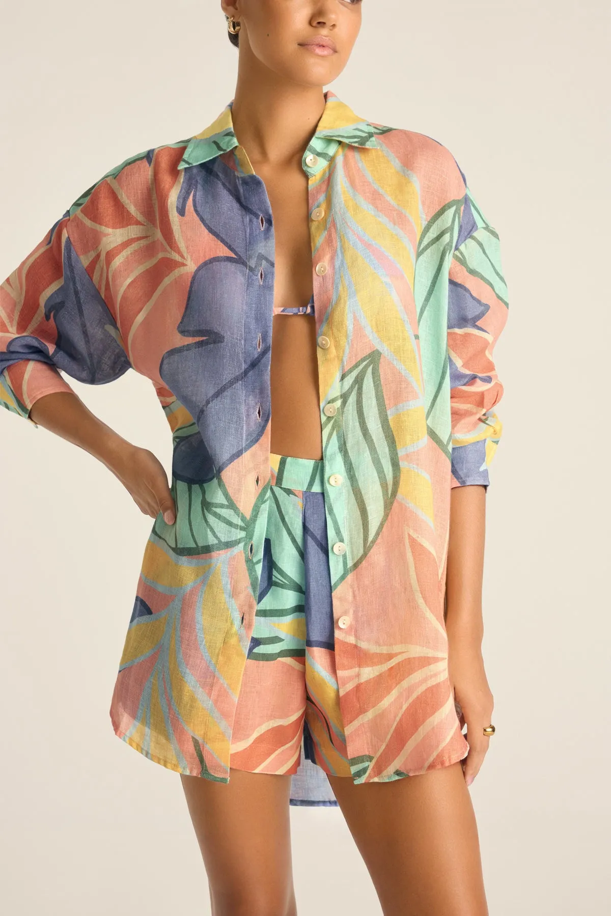 Parka The Getaway Short - Retro Jungle EcoLinen