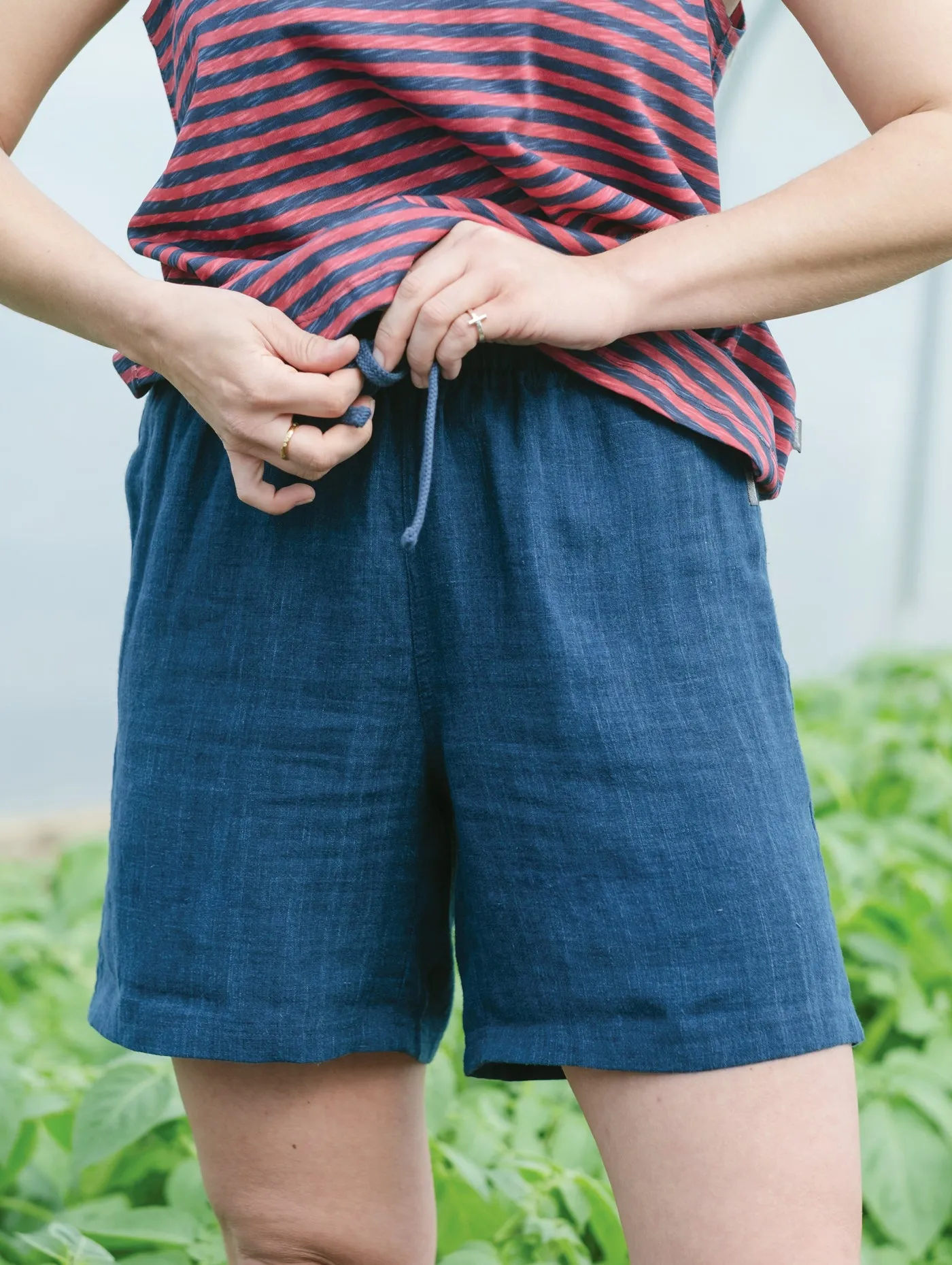 Linen shorts fade resistant color Women's Sandtop Shorts