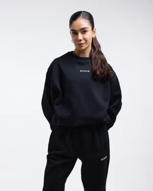 Antibacterial lining Johnson Oversized Sweatshirt - Black