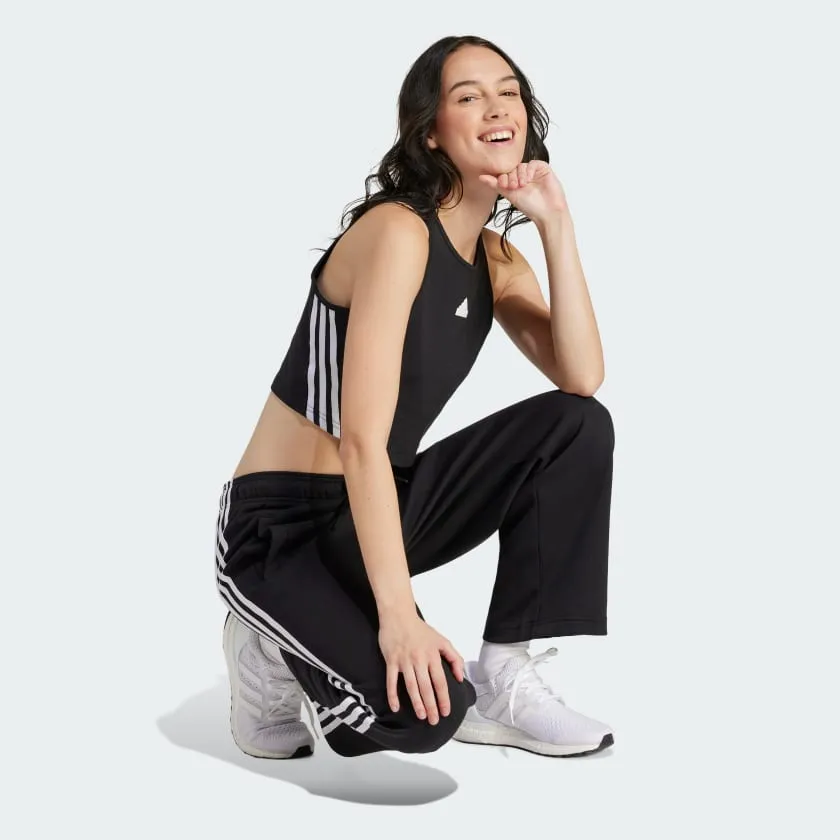 Abrasion Resistant Texture Adidas Women's Future Icons 3-Stripe Black Tank