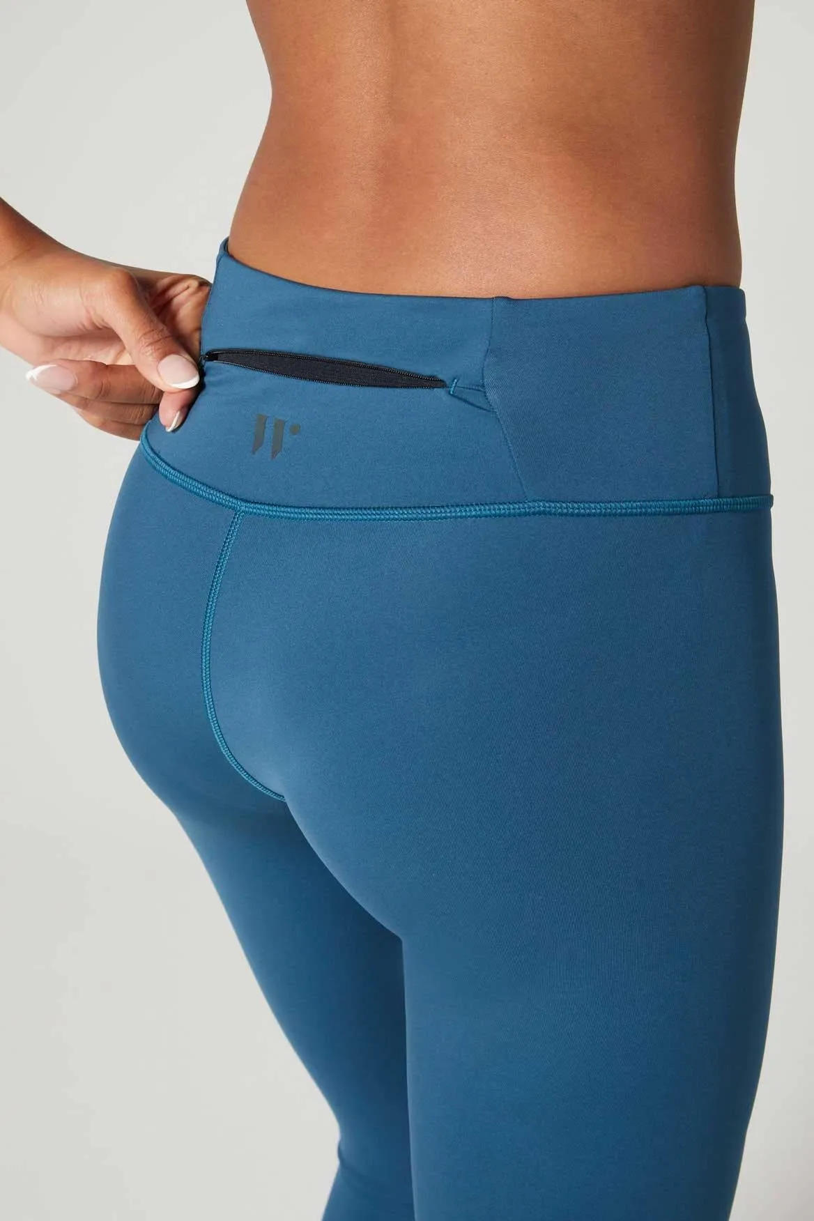 Wear It To Heart Zoe Back Pocket Legging - Deep Lake Sporty Comfort Fit