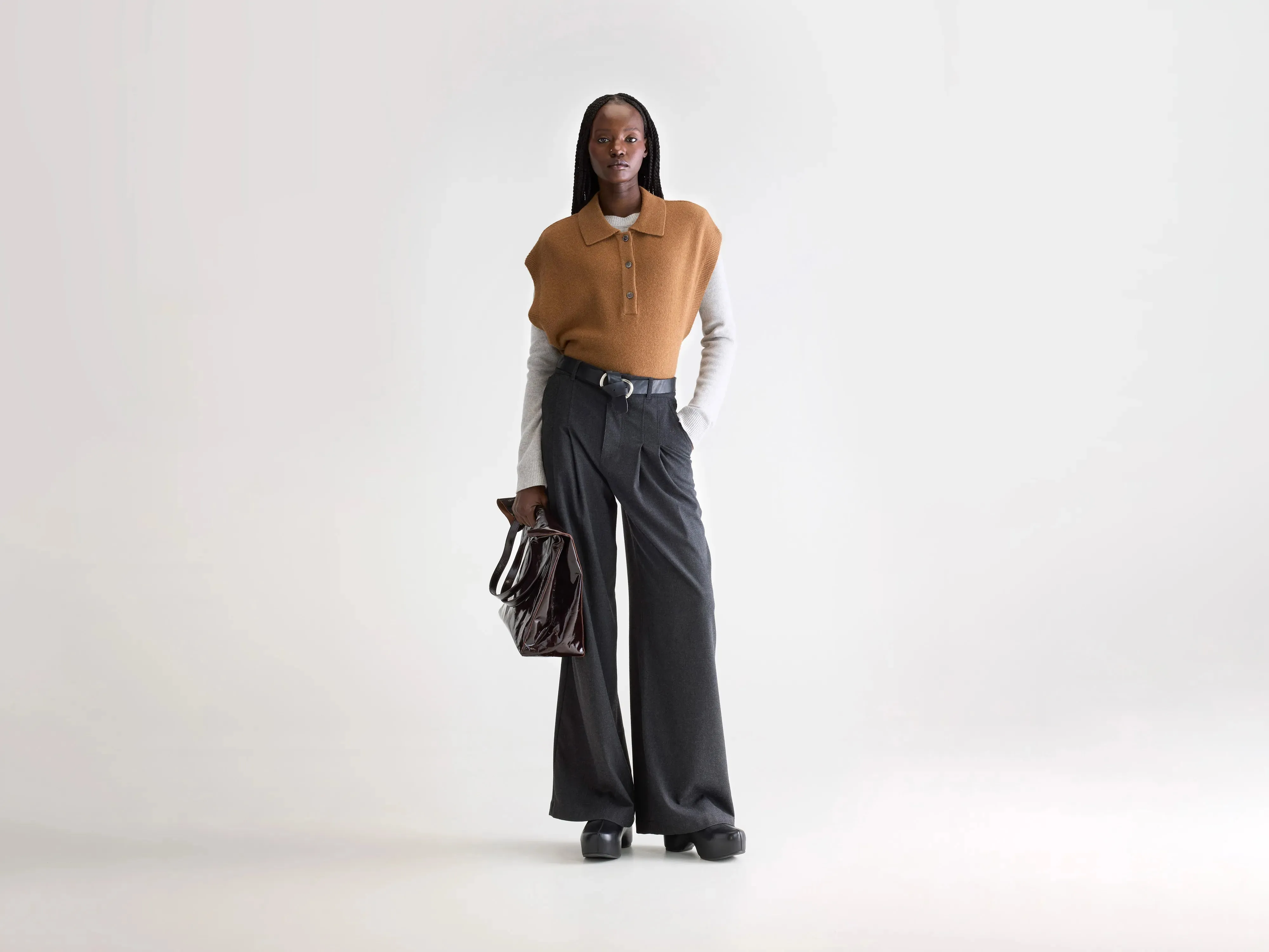 Sixtine tailored trousers (252 / W / ANTHRACITE) High Quality Material