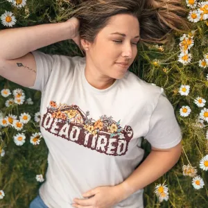 Solid Color Women's Dead Tired Boyfriend Fit T-Shirt - Sand