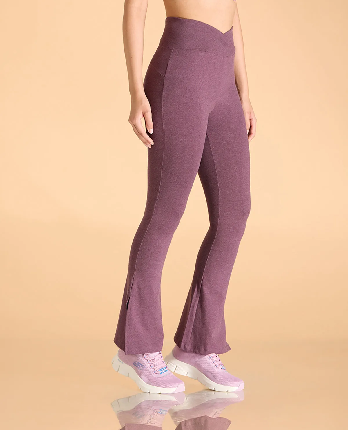 Criss-Cross Cotton Flare Pants AbrasionGuardTape Stain Resistant