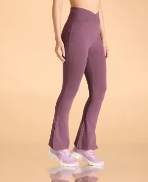 Criss-Cross Cotton Flare Pants AbrasionGuardTape Stain Resistant