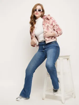Madame Blush Fleece Tie-Dye Hooded Sweatshirt Convenient