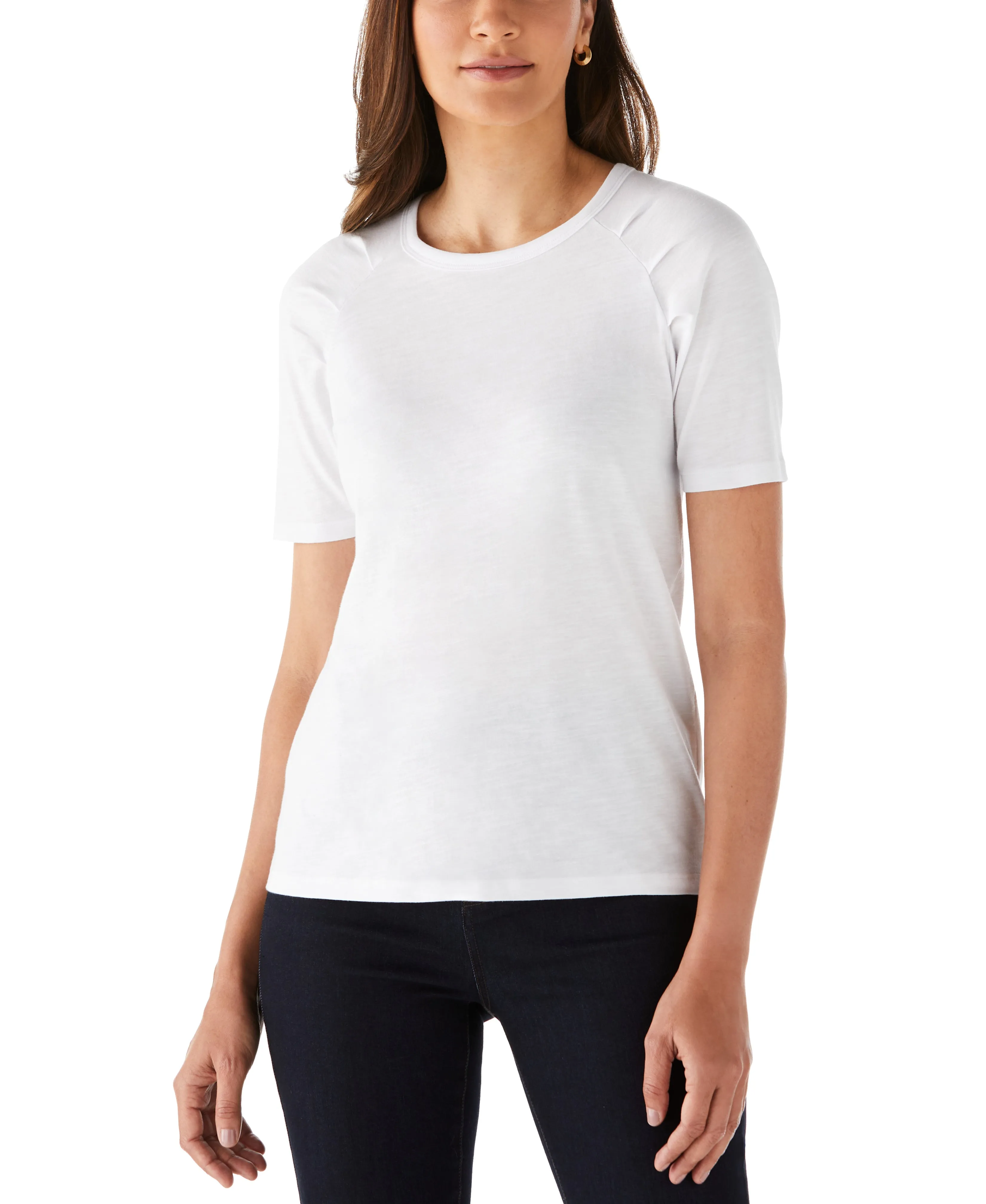Pleated Raglan Sleeve Tee StainlessZippers