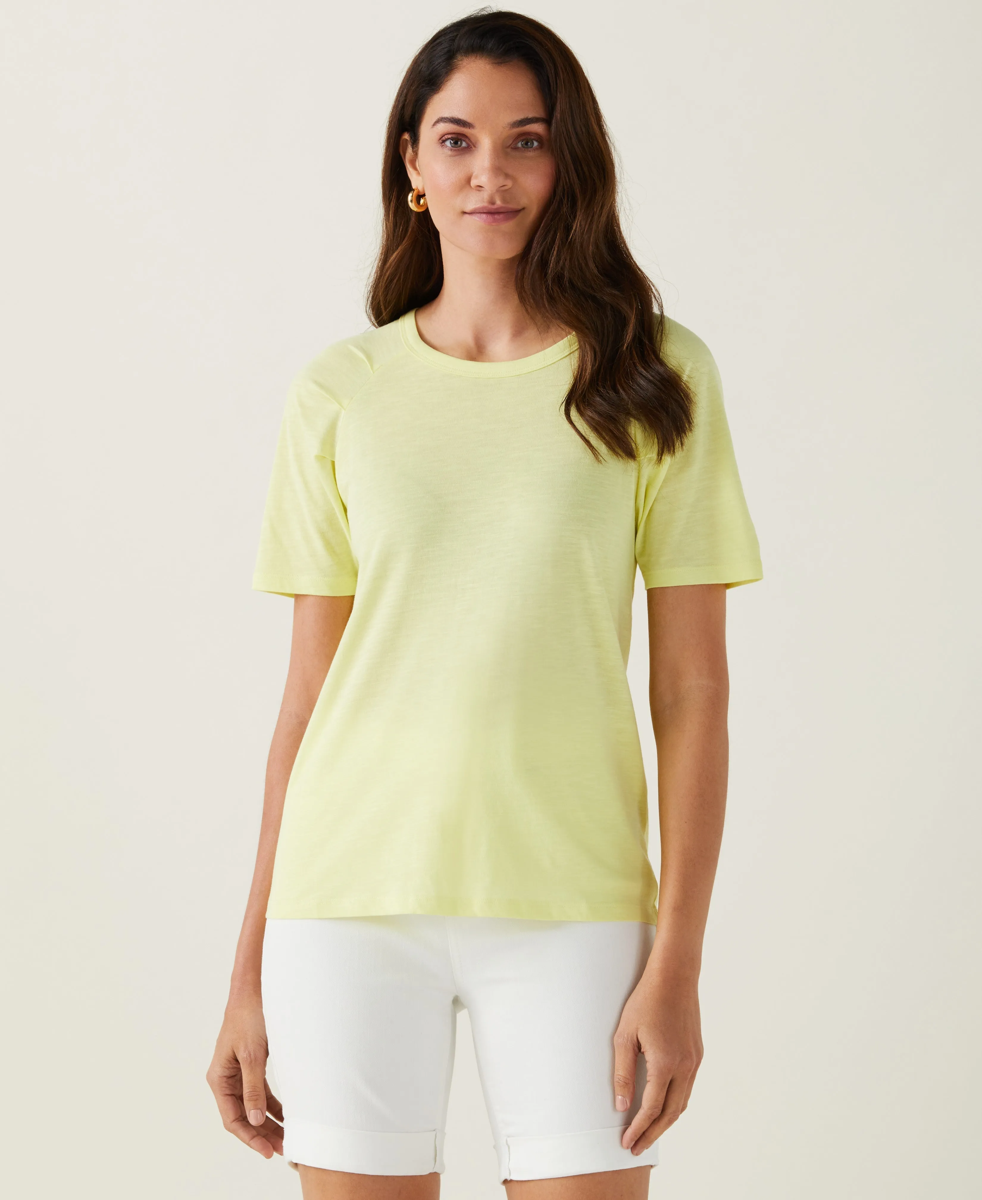 Pleated Raglan Sleeve Tee DurableThreadwork WaterRepellentCoating