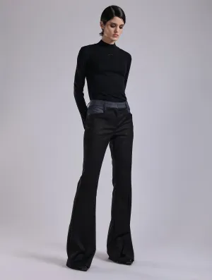 Denim-effect stretch twill bootleg trousers Active Design Wear Work Flex