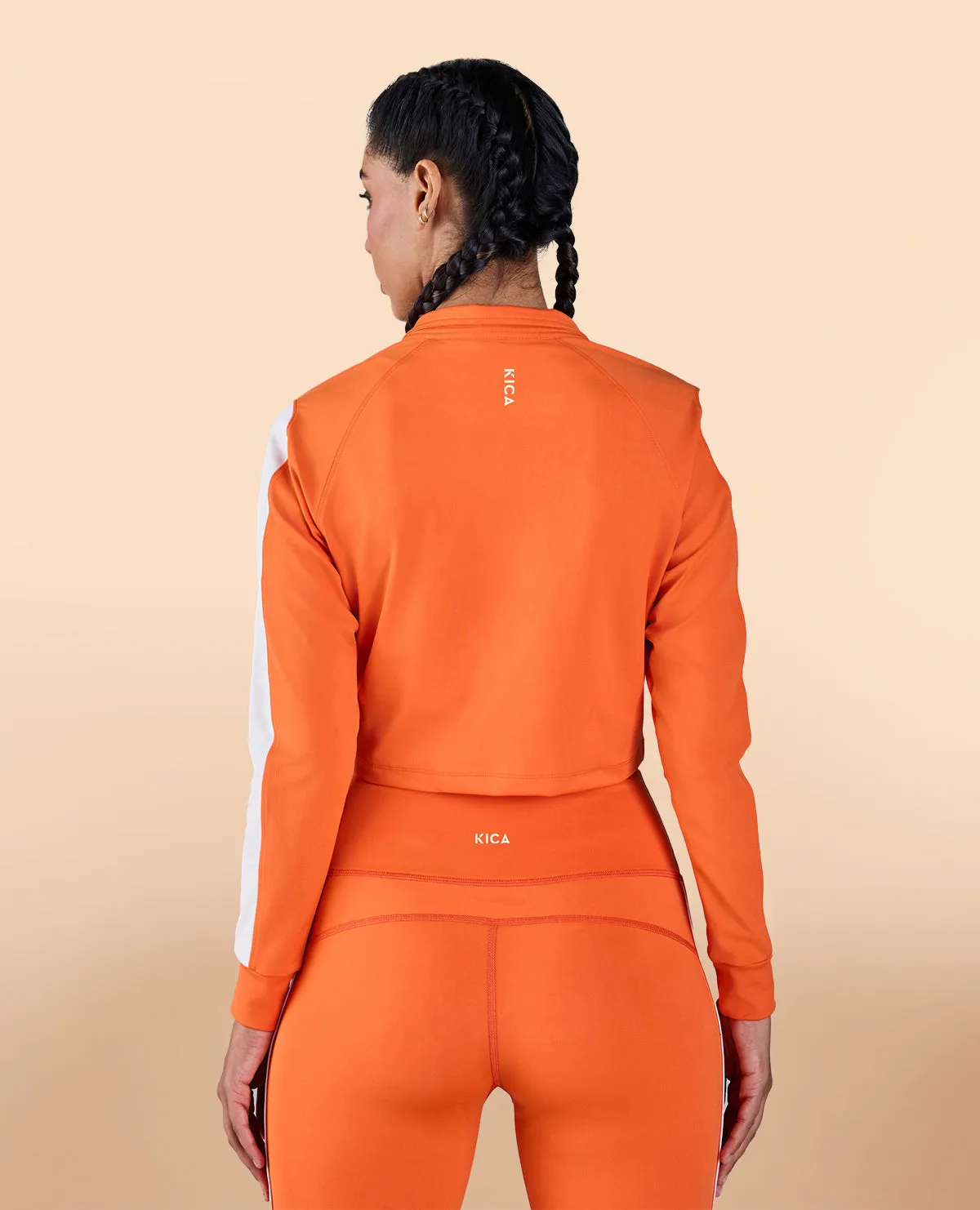 Classic Outfit Comfortable Touch Full Sleeves Running Top in Second SKN Fabric Orange