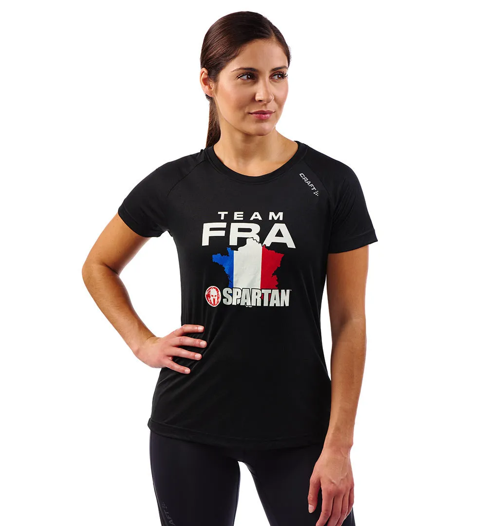 SPARTAN France Team Tee - Women's AntiPilling Fabric Comfortable Style