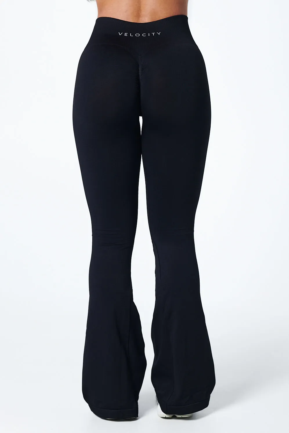 SIGNATURE SCRUNCH FLARES - LIQUORICE Camping Gear Unisex Style Fitness Mode