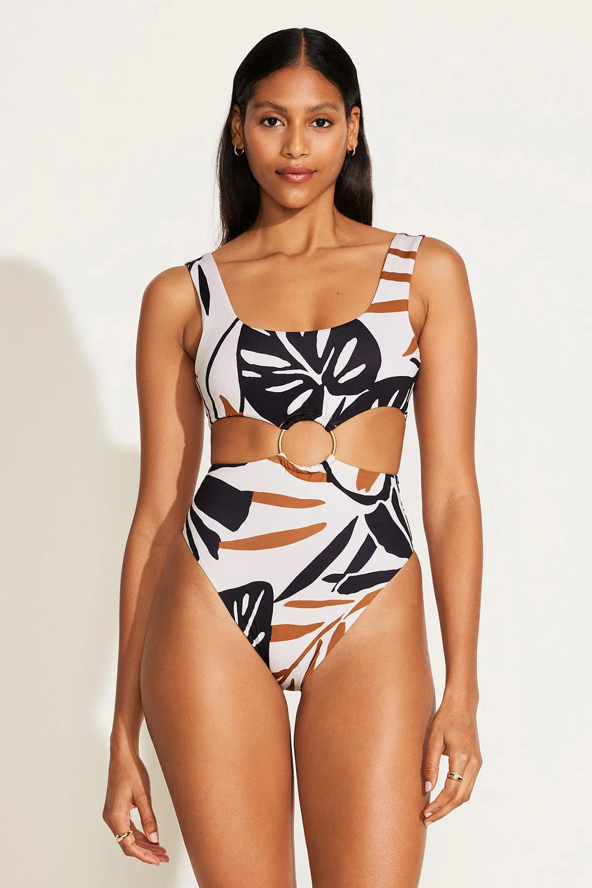 The Icon One Piece - Graphic Jungle EcoLux BT Tropical Vacation Zero Rub Seam Construction