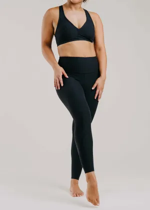 Beyond Yoga Spacedye Caught in the Midi High Waisted Legging - Darkest Night Icon Glow Work Safe