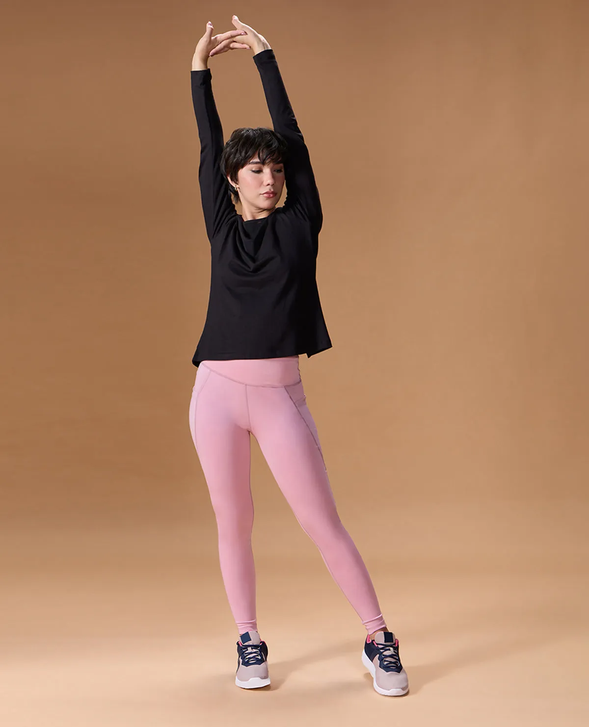 Cotton Yoga Top Black Street Trendy AntiBacterialTreatment