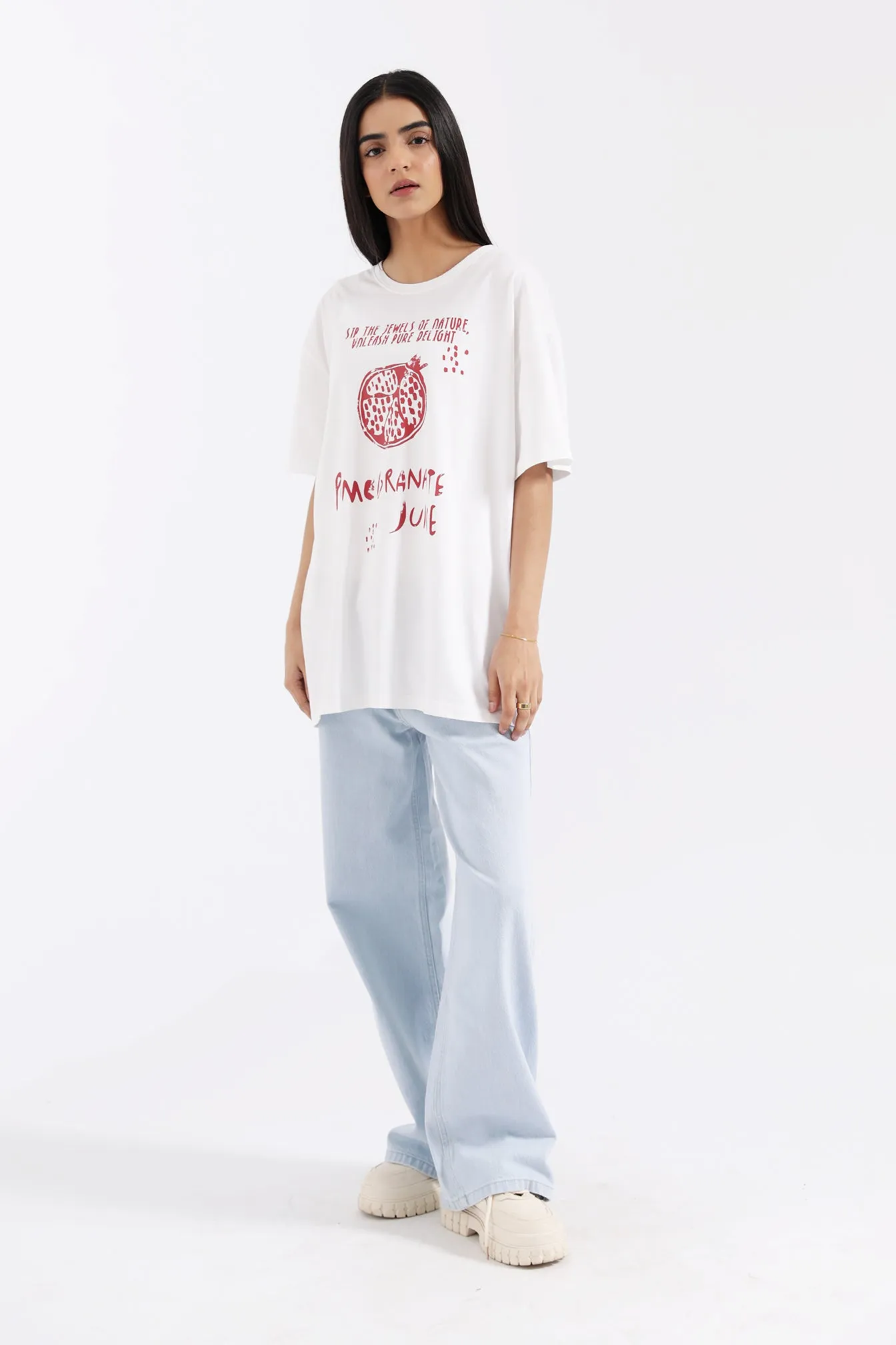 GRAPHIC OVERSIZED TEE Easy Tunic Late Breeze