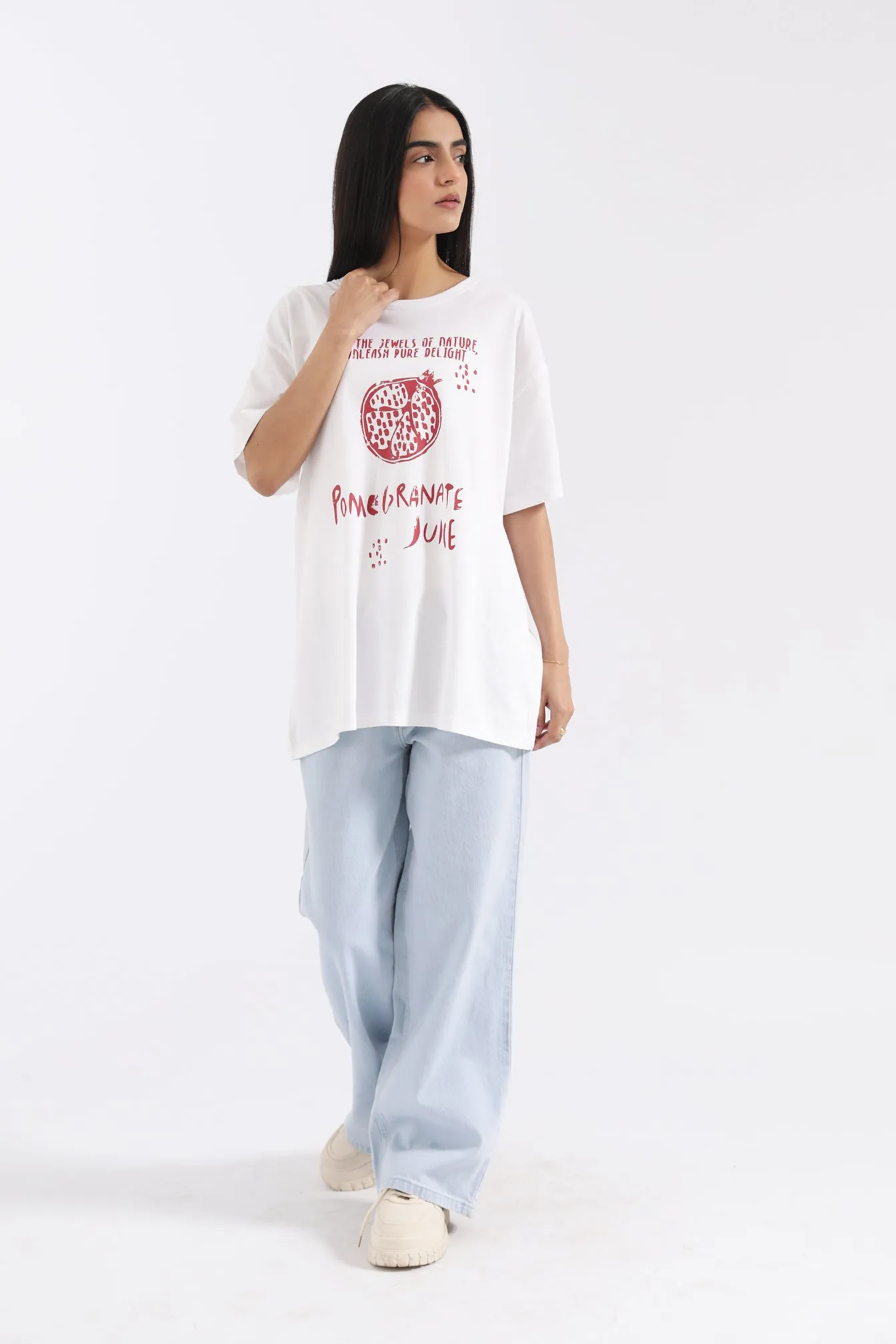 GRAPHIC OVERSIZED TEE AI Core Sun shield