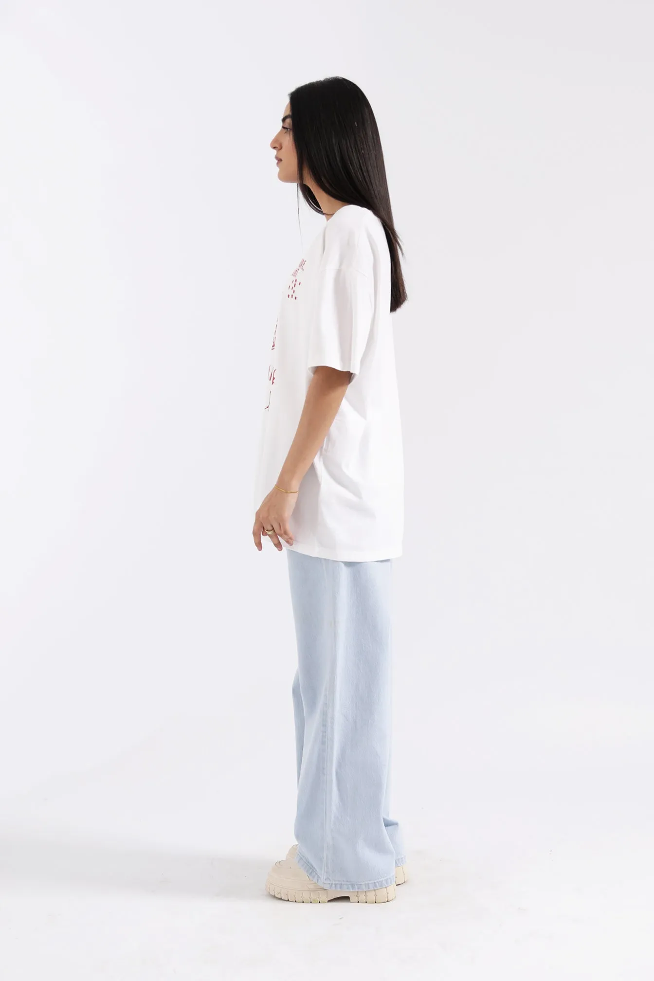 GRAPHIC OVERSIZED TEE Relaxed Blouse