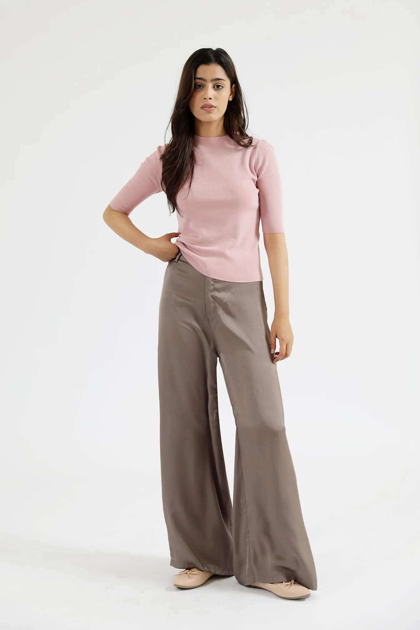 FITTED KNIT TOP Recycled Polyester