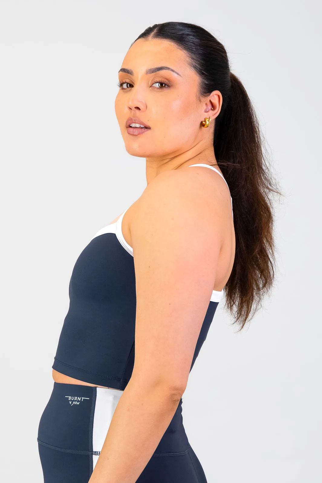 Ultra Soft Lining Quick Drying Fabric Burnt x You Supportive Tank - Ash